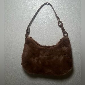 Forever 21 Brown Faux Fur Shoulder Bag